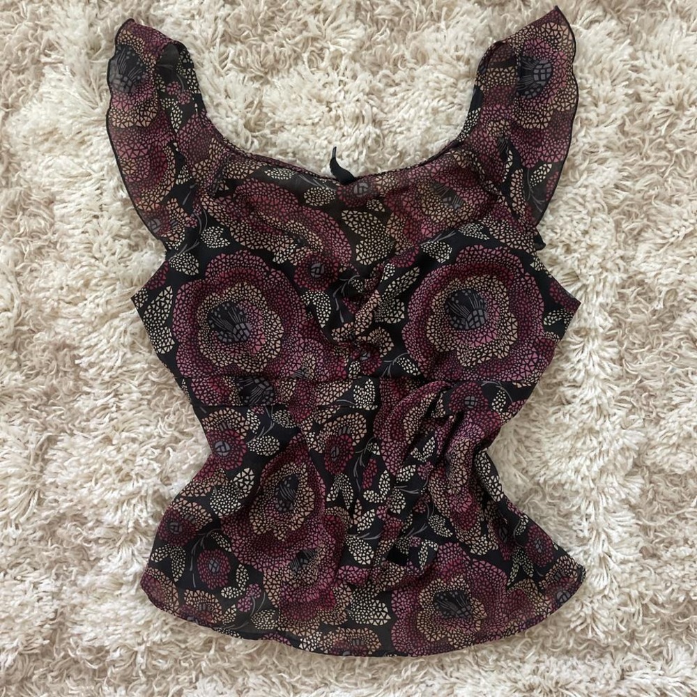 Vintage‎ 90s Floral Whimsy Fairy Boho Blouse - Picture 7 of 7
